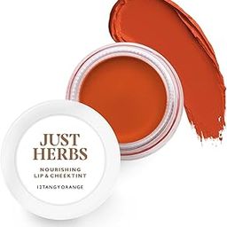 Just Herbs Lip and Cheek Tint Blush | Lip Tint & Stain for Women | Organic, Herbal & Natural Lip and Cheek Tint | Paraben Free Lip Tint | Long-lasting Tint (Tangy Orange)-image-38