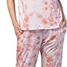 Women�s Coord Set - Peach and White Tie Dye | Cotton Lycra Tie-Dye Night Suit Set| Lounge Wear| Full Pair Set for Women| Outfit for Girls| Nightwear| Tracking| Outdoor Pajama Set-image-0