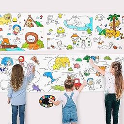 Drawing Paper Roll for Kids, 30x300 CM Large Poster Colouring for Markers Pencils Paints, Art Paper Crafts Sheet, Wall Floor Table Painting Colour Filling Paper, Design- Animal World Educational. A6-image-26