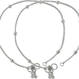 Ethnic Wear Silver Plated Anklets for Girls & Women-28