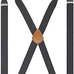 yashidun Adjustable X Back Suspenders with Matching Bow Tie for Men and Women Elastic Strap Set-picture-22