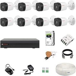 8 Channel DVR with 5MP 8 Bullet Cameras (Day/Night Vision) + 2TB HDD + Copper Cable Roll (1+3) + CLOCITE 8 CH Power Supply + BNC & DC Full Combo Kit-15