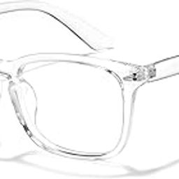 Black Jones Blue Light Blocking Glasses Gaming Filter Transparent Square Eyeglasses for Eye Protection Men Women, Computer/Tablet/Laptop/Mobile/TV, Anti-blue & Anti eyestrain-image-77