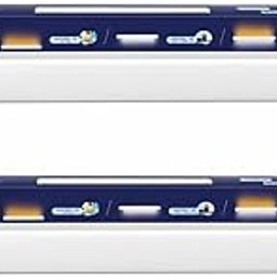 Halonix STYL 10 Watt 2 Ft 3 in 1 indirect led Batten Polycarbonate Tubelight (Yellow Uplight Relax Mode,White Downlight Work Mode,Yellow uplight with White Downlight in Designer Mode) | Pack of 2-12