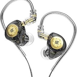 Concept Kart Kz Edx Pro Iem Earphone, Hifi Stereo Special Dual Magnetic Circuit Dynamic Driver Resin Inlay Metal Process In-Ear Monitors Earbuds With 5N Ofc 2Pin Detachable Cable, Black-7