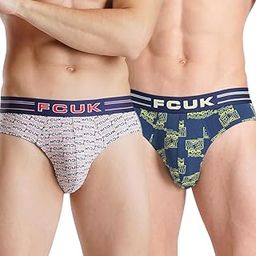 fcuk Cotton Elastane Flex Brixton, Men's Printed Briefs Pack of 2 Regular Fit Print-picture-29