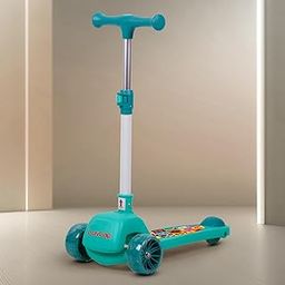 LuvLap Elegant Scooter for Kids- Toddler 3-Wheel Kick Scooter with LED Lights | Stable Wide Deck for 3-10Year | Adjustable Height & Easy-Grip Handlebars | Fun Outdoor Gear for Kids, Sea Green-image-21