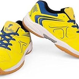 Smash Badminton Shoe for Mens, Lightweight | Natural Rubber Sole with PVC-Mesh Upper | Nonmarking Sole-image-4