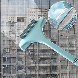 TEKCOOL Multifunctional 2 in 1 Screen Brush & Wiper With Extended Handle - Mesh Cleaning Window Cleaner, Multi Color-17