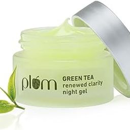 Plum Green Tea Renewed Clarity Night Gel Mini | Hydrates Skin & Fights Acne | Lightweight, Quick-Absorbing, Non-Sticky Gel Texture | Oily, Acne-Prone Skin | 100% Vegan(15ml)-image-80