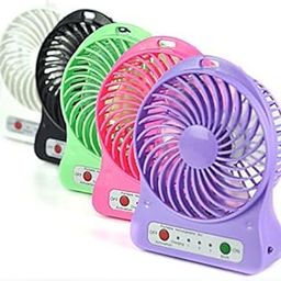 SOLVAINE USB Charging Air Cooler 3 Mode Speed Regulation LED Lighting Desk Fan speed Portable Rechargeable LED Mini Desk USB Charging Air Cooler USB Fan (Multicolor)-picture-20
