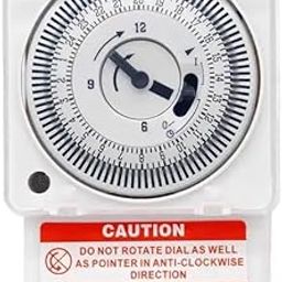 Pace-Innovations J648B1 Gic Make FM1 / Quartz Daily 240 VAC Base/DIN Mounting 240V Daily Dial Programmable Electronic Timer Switch, 15 x 15 x 15, White (Pack of 1)-image-84