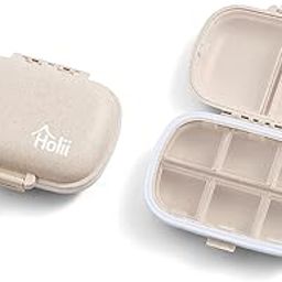 VIHM 8 Compartments Travel Pill Organizer, Medicine Case,Waterproof Portable Pill Supplement Case,Portable Pill Container Medicine Vitamin Organizer (white)-14