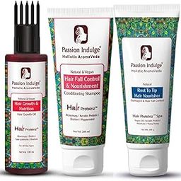 Passion Indulge Rosemary Hair Growth Conditioning combo - Rosemary hair oil, Hair fall control Shampoo & Keratin Hair spa for Dry Hair-24