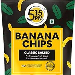 5:15PM Yellow Banana Chips Snacks 400gm Packet - Crispy Banana Wafers Chips | Classic Salted Flavour-image-13