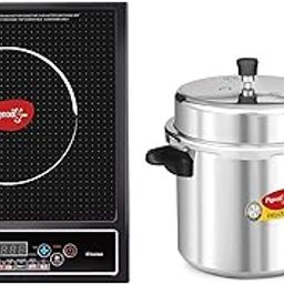 Pigeon by Stovekraft 106 Deluxe Aluminium Outer Lid Pressure Cooker, 12 Litres,Silver & Pigeon by Stovekraft Cruise 1800 watt Induction Cooktop (Black)-image-19