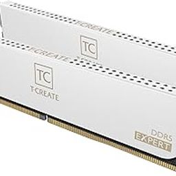 TeamGroup T-Create Expert 2x16GB 6000MHz (6000MT/s) CL38 White 32GB DDR5 RAM Kit, Desktop Memory, Metal Heatsink, 10Layer PCB For Overclocking, ECC, XMP 3.0/EXPO, For Intel/AMD CPU, Low Latency Module-10