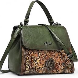 Premium® Vintage Embossed Floral Flap Desing Sling Bag For Women-image-26