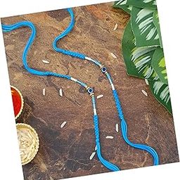 Beautiful Handcrafted Evil Eye Simple Braided Rakhi Multicolor Thread Rakhi For Brother, Bhaiya, bhai Rakshabandhan Gift for brother (Set of 2) 2025-102-1