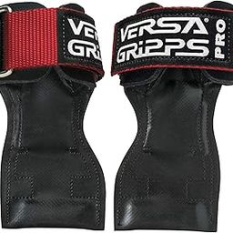 Versa Gripps® Pro, Made in The USA, Wrist Straps for Weightlifting Alternative, The Best Training Accessory, Royal Red/Black, M/L-image-21