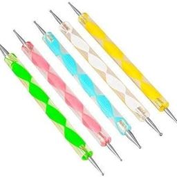 SIHANA ENTERPRISES 2 way Dotting Marbleizing Painting Nail Art Pen Tool - Set of 5-16