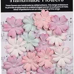 Little Birdie Handmade Flowers Fairy Garden Ijra Approx 2.5cm 15pc | Paper Flowers for Home Decor, Mixed Media, Scrapbook, Layouts, DIY Crafts, Gift Wrapping-picture-4