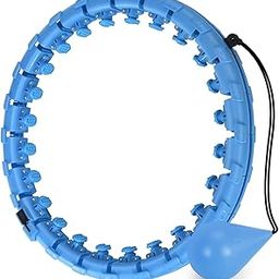 Weighted Hula Hoop for Adults Weight Loss Infinity Hoop Plus Size 24 Detachable Knots 2 in 1 Abdomen Fitness Massage Smart Hula Hoops Fit Suitable for Women Exercise and Beginners-Multi,1PCS-image-35