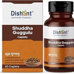 Dishant Shuddha Guggulu caplet for Cholesterol Management, Ayurvedic Herbal Extract.,(60 caplet).-image-34