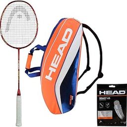 HEAD IGNITION 900 BADMINTON RACKET WITH KITBAG OCTANE PRO AND BOAST 65 BADMINTON STRING WHITE-image-9