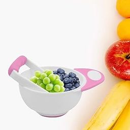 Safe-O-Kid®- BPA-Free Baby Feeding Grinding Bowl – Safe, Non-Toxic, Durable, with Anti-Slip Base for Grinding Baby Food, Perfect for Homemade Purees - Pink-6