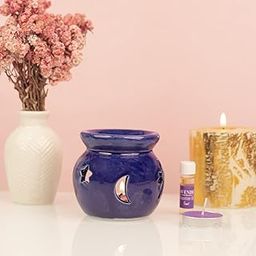 AuraDecor Fragrance Heat Diffuser Gift Set with Tealight Candles || HomeDecor || Diffuser Set || Tealight || Candles (Lavender)-29