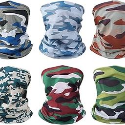 6pcs Headwear CAMO Headbands Scarf Head Wrap Mask Sweatband -12 in 1 Multifunctional Sport Headband Neck Warmer for Yoga, Camping, Fishing, Hiking, Running, Motorcycling, Skiing-image-32
