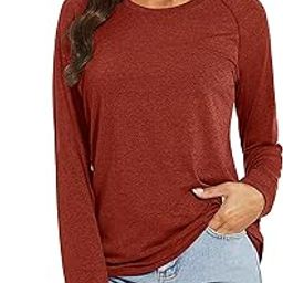 Womens Sun Protection Shirts for Swimming UV Shirts Workout Running Active Shirts Dry Fit Hiking Shirts Sun Protection Shirts Dark Orange S-image-38