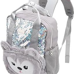 School Backpack, Comfortable Breathable Backpack Bag Cute Appearance with Adjustable Shoulder Straps for Camping for School for Travelling(Grey)-image-47