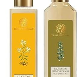 Forest essentials Silkening Shower Wash Mashobra Honey & Vanilla,200 ml & Silkening Shower Wash Oudh & Green Tea| 200 ml Combo-29