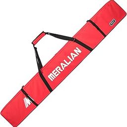 Padded Ski Bag Travel Padded to Transport Skis Gear Pocket with Adjustable Handle 170 185cm.-image-67