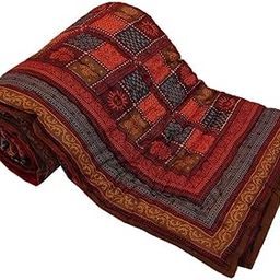 SAMRADHI Traditional Famous Jaipuri Beautiful Floral Print in Multi Colour Jaipuri Rajai/Razai/Quilt Single/Single Bed Quilt/Comforter/AC Quilt/AC Comforter-2