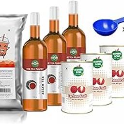 The Tea Planet Peach Milk Bubble Tea Starter Kits - 65 Servings(Approx.) -350ML Per Kit-11
