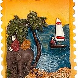 Krisah Fridge Magnet Resin 4D Countries Magnet Gift Souvenir Travel Magnets (Orange Phuket)-image-90