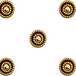 Comet Busters Beautiful Round Maroon Velvet Bindi With Gold Beads (7mm) (BIN1592)-23