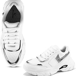 Women's Soft & Attractive & Stylish Lace up Sneakers Trendy Shoes | Walking All Day Casual Wear-image-45