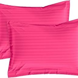 ACHIR 310 TC 100% Cotton Ultra Soft Satin Striped Pillow Case/Covers Set of 2 (for Pillow Size- 20 x 36 Inches, Pink)-picture-22
