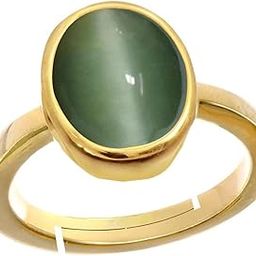 10.25 Ratti 9.00 Carat Natural Cat's Eye Stone Ashtadhatu Adjustable Gold Plated Ring Rashi Ratna Origional and Certified-image-73