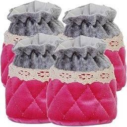 ATORSE® 4 Pieces Non Slip Chair Leg Floor Protectors Caps Cloth Socks Hot Pink-image-32