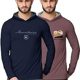 Trendy Front & Back Printed Fullsleeve Hooded Sweatshirt for Men -Combo Pack of 2-image-81