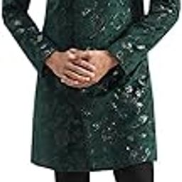 Men's Velvet Sherwani Set, Velvet Embroidered Sequiend Indo western and Pant Set for Men for Weddings & Festivals, Traditional Ethnic Wear Outfit-picture-31