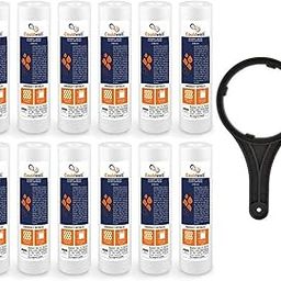 Couldwell 5 Micron PS-05 PP 10 '' in PP Spun Filter for All Type RO Purifiers 10 in (with Spanner) - 12 Pieces-image-57