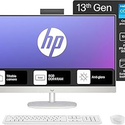HP All-in-One, 13th Gen Intel Core i3-1315U (8 GB DDR4, 512GB SSD) IPS, Three-Sided, Micro-Edge 27''(68.6 cm) FHD,Win 11 Home, 6.42kg, Wireless Keyboard and Mouse Combo,27-cr0345in-17