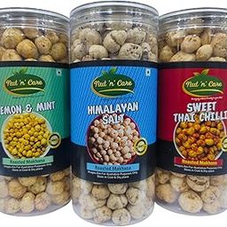Nut N Care ROASTED MAKHANA (HIMALAYAN SALT, LEMON & MINT & SWEET THAI CHILLI FLAVOUR) (PACK OF- 3) 100G EACH-image-88