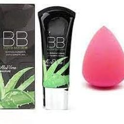 Bikaso Aloe Vera Moisture Blemish Balm Foundation BB Cream (Beige, 30 g) with 1 Pink Beauty Blender-34